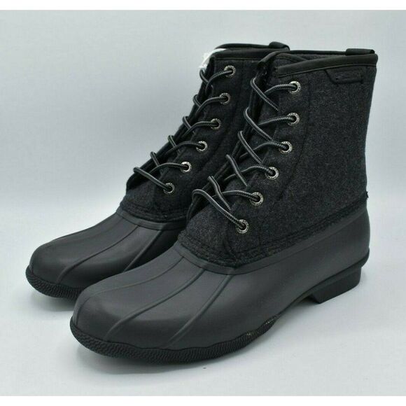 Sperry Mens Size 8 M Saltwater Wool Dark Grey Duck Boots Shoes STS23076 main image 10